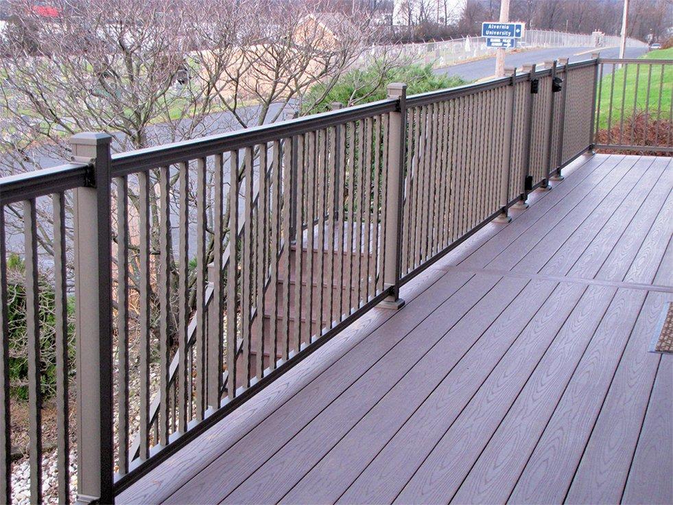 Contemporary Bronze Rectangle Railing - Great Lakes Metal Fabrication