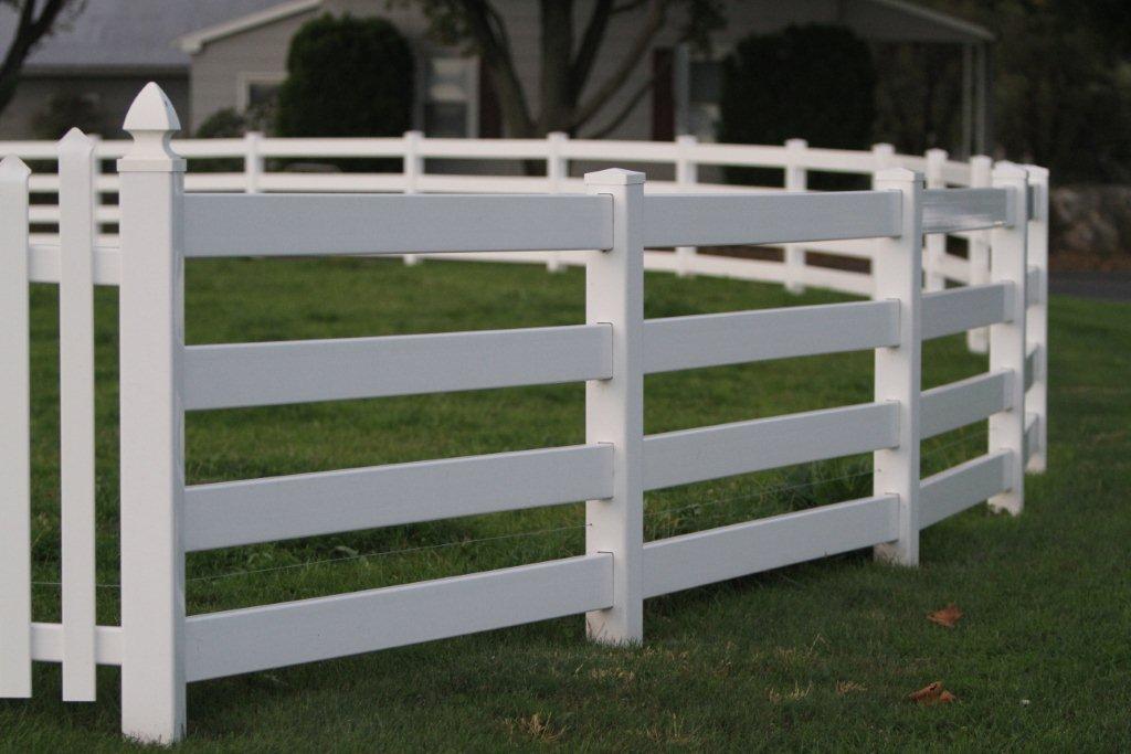 Vinyl split rail fences