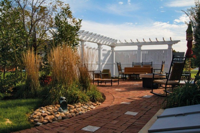 Corner Pergola With Dante Semi Privacy Fence Dutchwaydutchway Corner Pergola With Dante Semi Privacy Fence