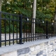 Black aluminum pool fence