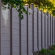 Brown vinyl fencing with horizontal slats