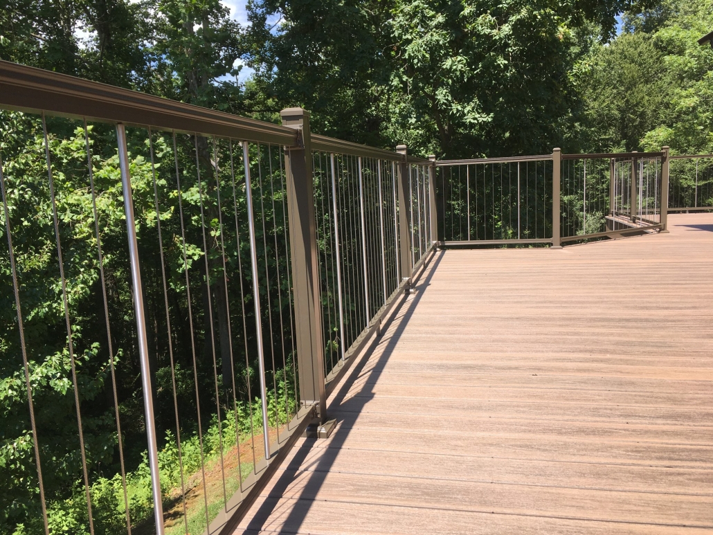 Railing alum 17 Aluminum with cable railing.